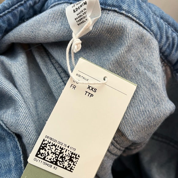NWT H&M denim wide leg jumpsuit - Picture 7 of 9